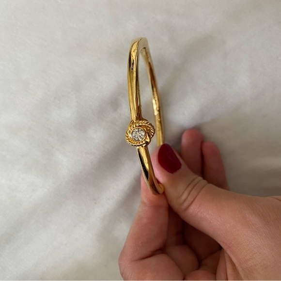 KATE SPADE INFINITY AND BEYOND KNOT CRYSTAL BANGLE IN GOLD - Picture 2 of 12